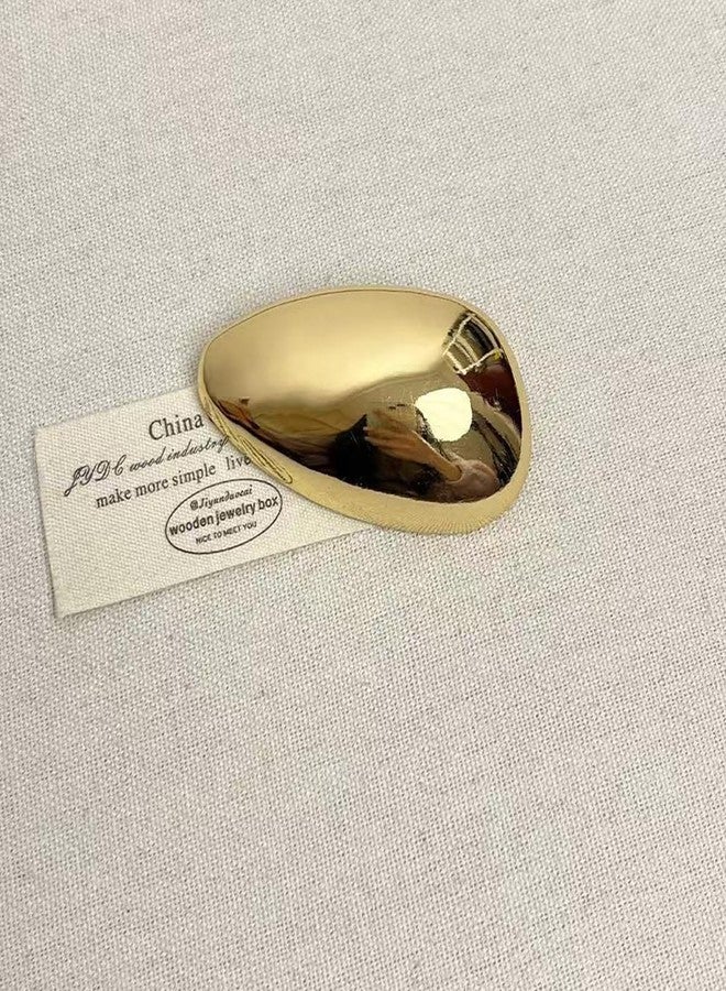 IS4U Chunky Teardrop Brooch for Women Vintage Geometric Metal Brooch Fashionable Irregular Round Corsage Lapel Gold Silver Waterdrop Lapel Pins Dresses Coats Scarves Shawl Clip Cocktail Holiday Party Jewelry for Men and Women (Gold1) - Image 4